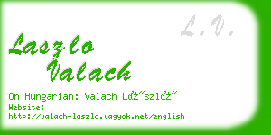 laszlo valach business card